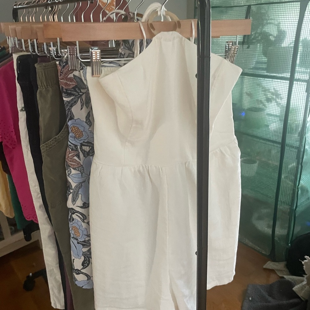 Old Navy White Romper with Pockets